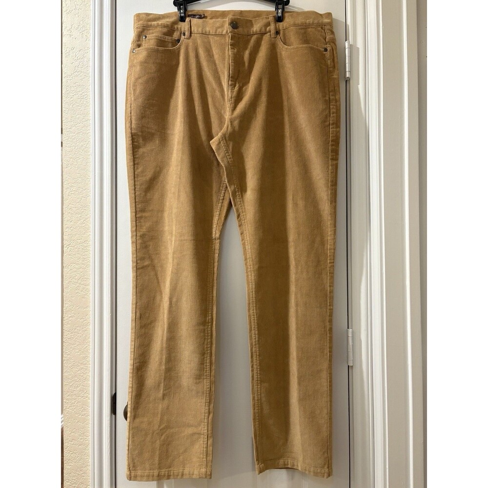J.McLaughlin mens Parker Corduroy Trouser Pants size 40 Golden Brown 40x34